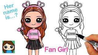 How to Draw a BlackPink Fan Cute Girl 