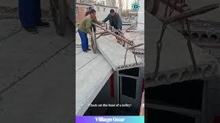Construction Hack Level 1000! This Slab Moving Trolley is GENIUS! So Satisfying! #construction