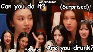 drunk chaeyoung wants MISAMO to dance tipsy mina can’t resist chaeyoung * twice unnies supportive*