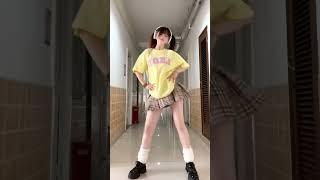 Asian Chinese girl miniskirt school uniform skirt miniskirt beauty showing long legs
