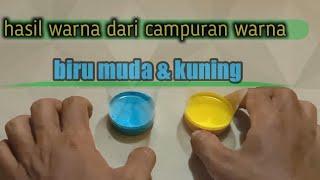 campuran dari warna biru muda dan kuning