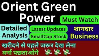 🟢 Orient Green Power Share Latest News, Orient Green latest Price target, Renewable Energy Stock