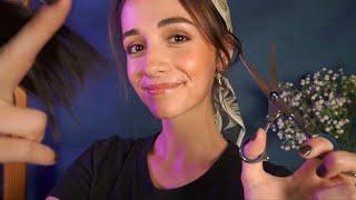 ASMR | Relaxing Hairdresser Roleplay  Haircut, Shampoo, Realistic Layered Sounds