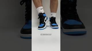 Creasing the “UNC Toe” Jordan 1s on Release Day