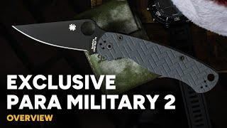 Exclusive Spyderco Para Military 2 - Rex 76 & Dark Gray Brick G10 - Overview