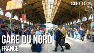 Gare du Nord Paris - Largest Trainstation in Europe -  France [4K HDR] Walking Tour