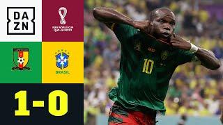 Kurioser Aboubakar-Auftritt - Kamerun muss trotz Sieg Heim: Kamerun - Brasilien 1:0 | WM 2022 | DAZN