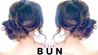 3-Minute Elegant SIDE BUN Hairstyle  EASY Summer Updo HAIRSTYLES