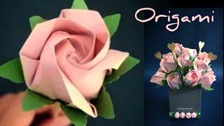 Easy Origami Flowers Rose | Origami Tutorial | Paper Flower Rose DIY @CALLIGRATARINA