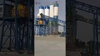 Construction Site of Belt Conveyor Concrete Batching Plant #concretebatchingplant #concretemixplant