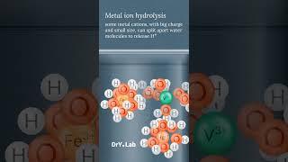 Metal ions, with large positive charge and small size, may acidify solution via hydrolysis