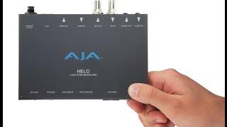 NAB2016: Aja shows the U-Tap Capture-Interface and the H.264-Box Helo