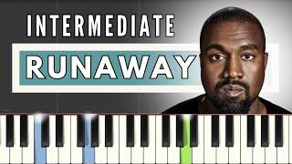 Kanye West - Runaway | INTERMEDIATE | Easy Piano Tutorial