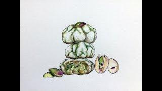 Kyoodoz Presents How To Draw Kawaii (かわいい | 可愛い) Pistachio Amaretti Cookies | (Step by Step Easy)