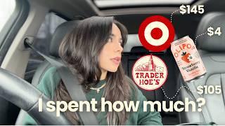 REALISTIC WHAT I SPEND IN A WEEK  target & trader joe's run, struggling with impulsive buys