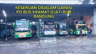 Hunting Langsung ke garasi PO.bus Kramat Djati Bjm Bandung unitnya ganteng² crew bis ramah² & rajin²