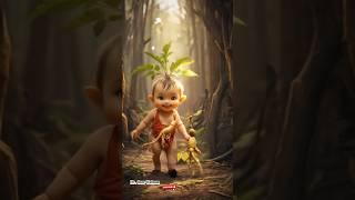 ginseng root turns into cute boy on AGT ( American Got Talent) #shorts #trending #AI #gottalentmagic