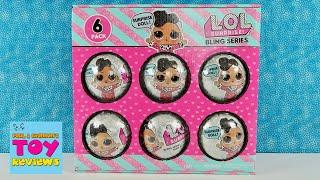 LOL Surprise Bling Series Dolls 6 Pack Unboxing Review | PSToyReviews