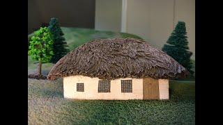 Wargaming 15mm terrain build Russian IZBA/house building tutorial