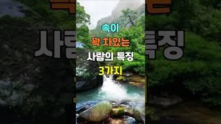 속이 꽉 차있는 사람의 특징 3가지  #명언 #좋은글 #지혜