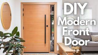 How To Frame And Install A Modern Exterior Entryway Door, Ultimate Curb Appeal  | DIY