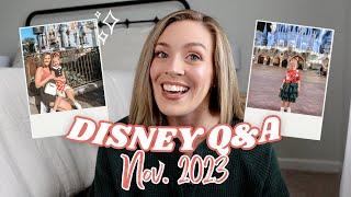 DISNEY TRIP Q&A | How It Feels Going Solo, Disney Burnout?, Christmas Party Tips | November 2023