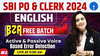 SBI PO & Clerk English 2024 | Active and Passive Voice Based Error Detection | by Rupam Ma'am #2