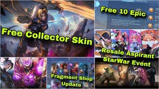 Free ရမဲ့ Collector Skin Free ရဦးမဲ့ Epic Skin 10 ကောင် ကဒ်ကြီးသုံးပါး Update Event အသစ် Updateများ