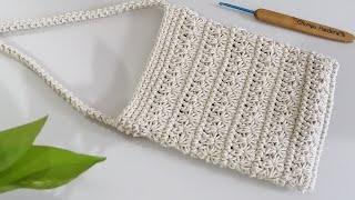 DIY​ crochet crossbody bag  Phone bag  Star stitch 