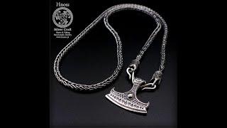 Silver Amulet Necklace of Perun Axe Type 2 by Hnoss Silver Craft - II