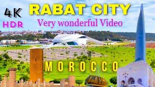 Rabat City 2024 Morocco | walking tour | driving downtown [ 4K HDR 60fps ] Person Walking