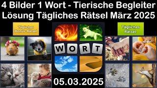 4 Bilder 1 Wort - Tierische Begleiter - 05.03.2025 - Lösung Tägliches Rätsel - März 2025