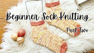 How to knit socks part two // Heel flap & gusset // Shorty socks // Beginner knitting tutorial