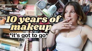 80% GONE! *Ultimate* Beauty DECLUTTER - Getting Rid of My Beauty Blogger Makeup Collection For Good