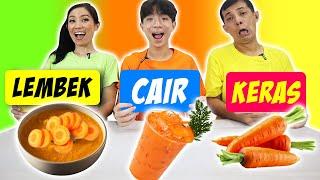 TANTANGAN MAKAN LEMBEK VS KERAS VS CAIR ! ADA ES KRIM, MANA LEBIH ENAK ? Challenge Lucu