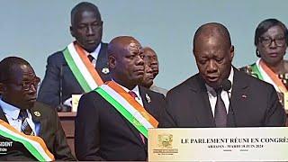 Discours du 18 juin 2024 le président ivoirien Alassane Dramane Ouattara devant le congrès