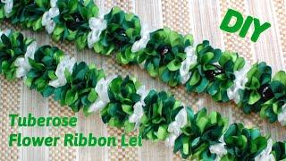 How To Make This Beautiful Tuberose White Flower Ribbon Lei