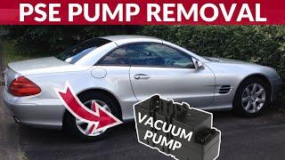 How to remove PSE pump (central locking vacuum pump) - Mercedes SL (R230)