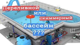 Какой БАССЕЙН выбрать  ПЕРЕЛИВНОЙ или СКИММЕРНЫЙ? Принципиальное отличие схем!