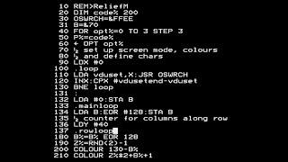 6502 3D 10 PRINT using the BBC BASIC assembler