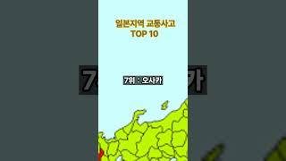 일본 교통사고 많은 지역 순위 TOP 10 - 재미와 사실