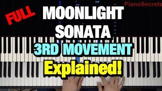 HOW TO PLAY MOONLIGHT SONATA 3RD MOVEMENT BY BEETHOVEN - PIANO TUTORIAL LESSON (FULL)