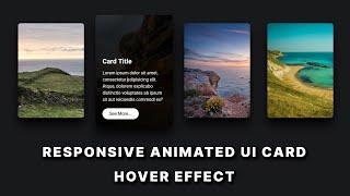 Responsive Animated UI Card Hover Effect | CSS | #DeveloperHub