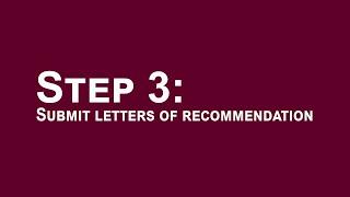 How to Apply to the College of Business Graduate School: Letters of Recommendation