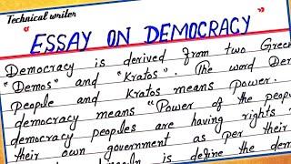 Essay on Democracy in English || Write an essay on democracy in English || Democracy essay