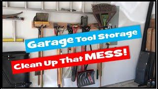 Tool Storage on Garage Wall @DIY Boomers