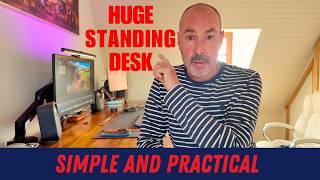 Dream Desk Setup - Making a Huge Standing Desk form a Flexispot Frame and Kitchen Worktop.