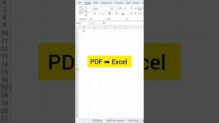 Easily convert your data from PDF to Excel | W3Buddy #excel #exceltips #shorts #ytshorts