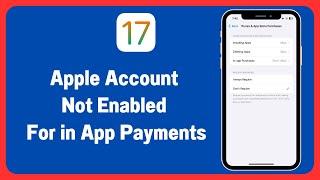 Fix: Apple Account Not Enabled For in App Payments
