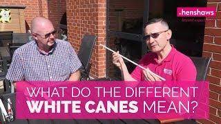 What do the different white canes mean?